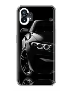 Чехол для Nothing Phone 1 с картинкой «Черная BMW — профиль» Чехол для Nothing Phone 1 с картинкой «Черная BMW — профиль»