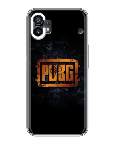 Чехол для Nothing Phone 1 с картинкой «PUBG — золотой логотип»