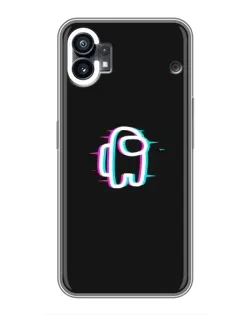Чехол для Nothing Phone 1 с картинкой «Among Us неон»