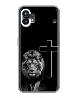 Чехол для Nothing Phone 1 с картинкой «Лев и Крест»