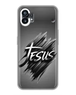 Чехол для Nothing Phone 1 с картинкой «Надпись Jesus Graffiti»