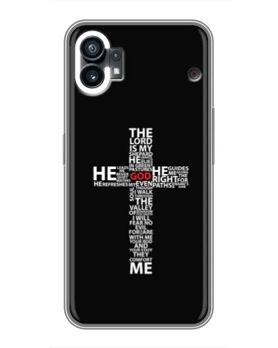 Чехол для Nothing Phone 1 с картинкой «Текстовый крест» Чехол для Nothing Phone 1 с картинкой «Текстовый крест»