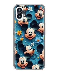 Чехол для Nothing Phone 1 с картинкой «Паттерн Микки и Минни»