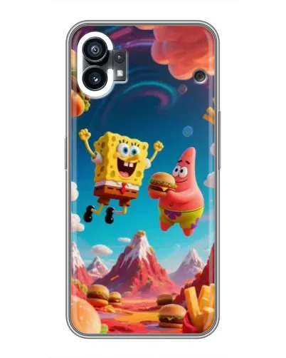 Чехол для Nothing Phone 1 с картинкой «Космический фастфуд»