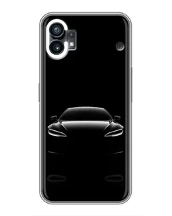 Чехол для Nothing Phone 1 с картинкой «Силуэт Tesla Night»
