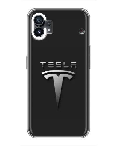 Чехол для Nothing Phone 1 с картинкой «Стальной логотип Tesla» Чехол для Nothing Phone 1 с картинкой «Стальной логотип Tesla»