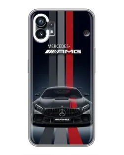 Чехол для Nothing Phone 1 с картинкой «Mercedes — белый карбон»