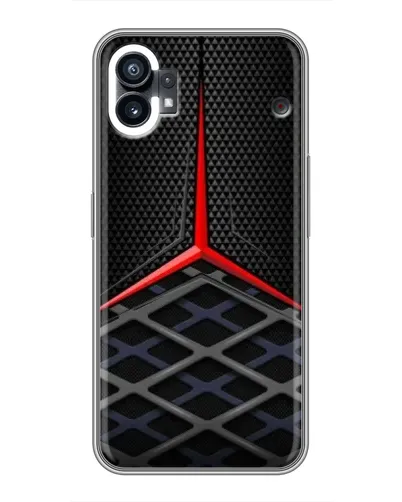 Чехол для Nothing Phone 1 с картинкой «Mercedes Carbon Grid»
