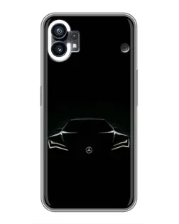Чехол для Nothing Phone 1 с картинкой «Mercedes — силуэт авто»