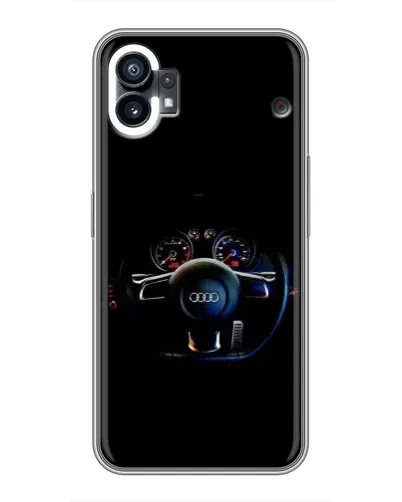 Чехол для Nothing Phone 1 с картинкой «Салон Audi — руль»