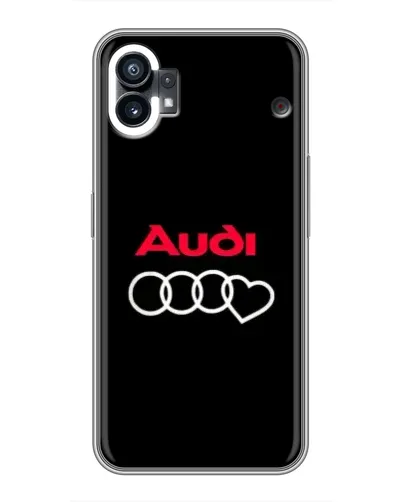 Чехол для Nothing Phone 1 с картинкой «Логотип Audi Heart»