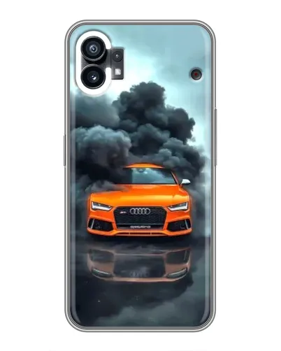 Чехол для Nothing Phone 1 с картинкой «Audi в облаках дыма»