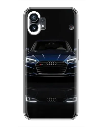 Чехол для Nothing Phone 1 с картинкой «Audi — ночное отражение»