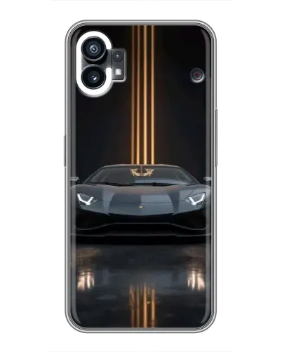 Чехол для Nothing Phone 1 с картинкой «Lamborghini золотые линии»