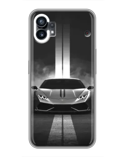 Чехол для Nothing Phone 1 с картинкой «Lamborghini симметрия дорог»