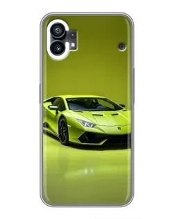 Чехол для Nothing Phone 1 с картинкой «Салатовый Lamborghini Huracan»