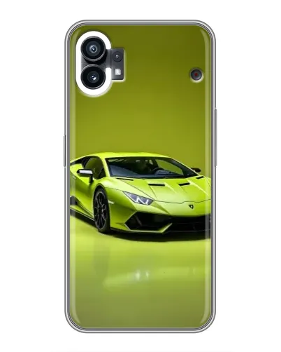 Чехол для Nothing Phone 1 с картинкой «Салатовый Lamborghini Huracan»