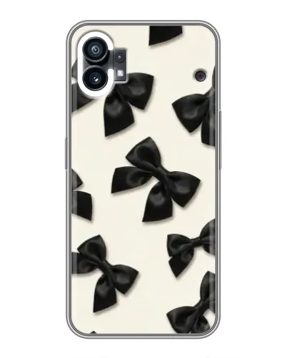 Чехол для Nothing Phone 1 с картинкой «Черные бантики» Чехол для Nothing Phone 1 с картинкой «Черные бантики»