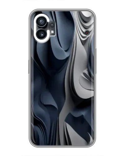Чехол для Nothing Phone 1 с картинкой «Объемные синие складки»
