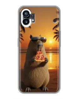 Чохол для Nothing Phone 1 з картинкою «Капібара з піцою» Чохол для Nothing Phone 1 з картинкою «Капібара з піцою»