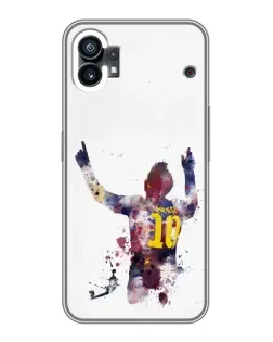 Чехол для Nothing Phone 1 с картинкой «Акварельный Месси Барселона»