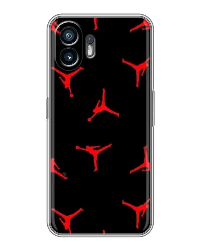 Чехол для Nothing Phone 2 с картинкой «Jordan Red Pattern» Чехол для Nothing Phone 2 с картинкой «Jordan Red Pattern»