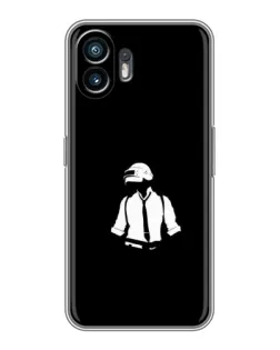 Чехол для Nothing Phone 2 с картинкой «PUBG — белый шлем» Чехол для Nothing Phone 2 с картинкой «PUBG — белый шлем»