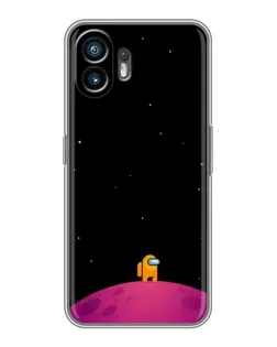 Чехол для Nothing Phone 2 с картинкой «Одинокий герой на планете»