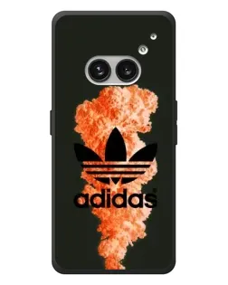Чохол для Nothing Phone (2a) Plus з картинкою «Помаранчевий дим Adidas»