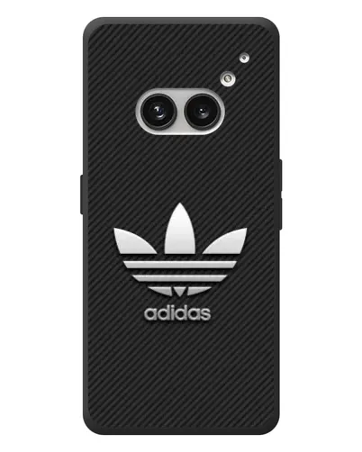 Чехол для Nothing Phone (2a) Plus с картинкой «Adidas Карбоновая текстура»