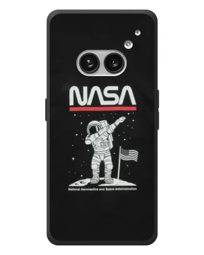Чехол для Nothing Phone (2a) Plus с картинкой «NASA — шагаем по Луне»
