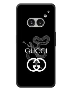 Чехол для Nothing Phone (2a) Plus с картинкой «Gucci — серебряная змея» Чехол для Nothing Phone (2a) Plus с картинкой «Gucci — серебряная змея»