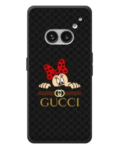 Чехол для Nothing Phone (2a) Plus с картинкой «Минни Маус Gucci — черный»