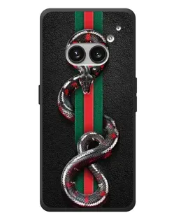 Чехол для Nothing Phone (2a) Plus с картинкой «Gucci — змея на полосе» Чехол для Nothing Phone (2a) Plus с картинкой «Gucci — змея на полосе»
