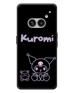 Чехол для Nothing Phone (2a) Plus с картинкой «Kuromi — черный минимализм»