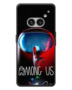 Чехол для Nothing Phone (2a) Plus с картинкой «Красный импостер — макро»