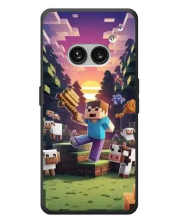 Чехол для Nothing Phone (2a) Plus с картинкой «Стив на ферме»