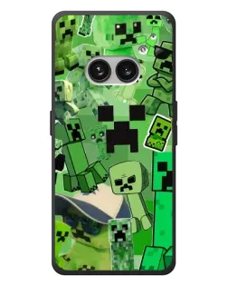 Чехол для Nothing Phone (2a) Plus с картинкой «Криперы Minecraft»