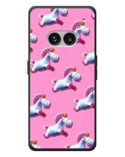 Чехол для Nothing Phone (2a) Plus с картинкой «Единороги на розовом»