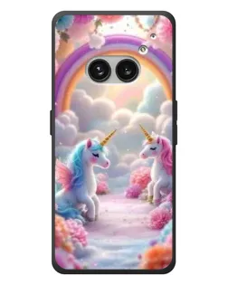Чехол для Nothing Phone (2a) Plus с картинкой «Радуга и единороги»