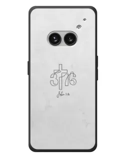 Чехол для Nothing Phone (2a) Plus с картинкой «Иоанна 3:16 Крест»