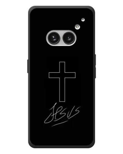 Чехол для Nothing Phone (2a) Plus с картинкой «Графический крест Jesus» Чехол для Nothing Phone (2a) Plus с картинкой «Графический крест Jesus»