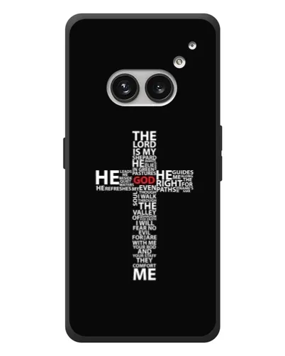 Чехол для Nothing Phone (2a) Plus с картинкой «Текстовый крест» Чехол для Nothing Phone (2a) Plus с картинкой «Текстовый крест»