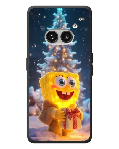 Чехол для Nothing Phone (2a) Plus с картинкой «Рождественский Спанч Боб»