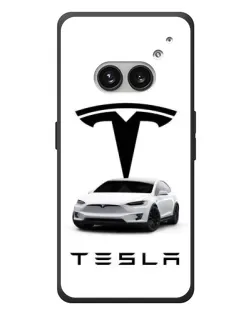 Чохол для Nothing Phone (2a) Plus з картинкою «Tesla White Style» Чохол для Nothing Phone (2a) Plus з картинкою «Tesla White Style»