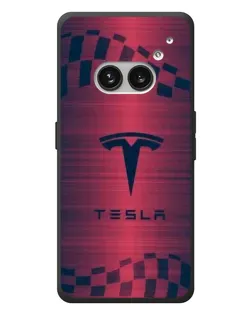 Чохол для Nothing Phone (2a) Plus з картинкою «Тесла червоний карбон» Чохол для Nothing Phone (2a) Plus з картинкою «Тесла червоний карбон»