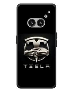 Чохол для Nothing Phone (2a) Plus з картинкою «Tesla — срібне авто» Чохол для Nothing Phone (2a) Plus з картинкою «Tesla — срібне авто»
