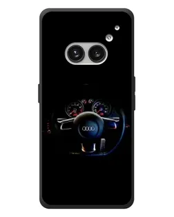 Чехол для Nothing Phone (2a) Plus с картинкой «Салон Audi — руль»