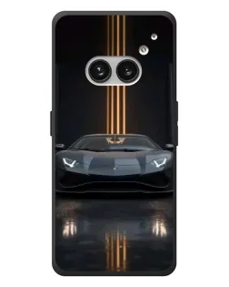 Чехол для Nothing Phone (2a) Plus с картинкой «Lamborghini золотые линии»