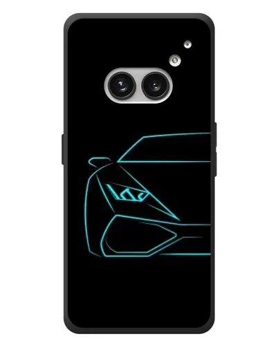 Чехол для Nothing Phone (2a) Plus с картинкой «Голубой силуэт Lamborghini» Чехол для Nothing Phone (2a) Plus с картинкой «Голубой силуэт Lamborghini»